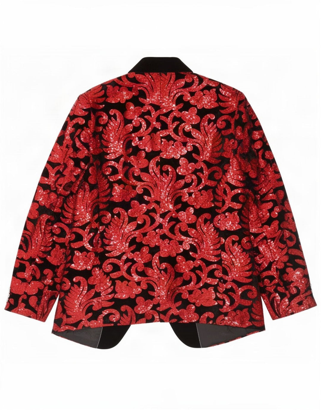Giacca blazer vintage da uomo UK 40 grande rosso Paisley