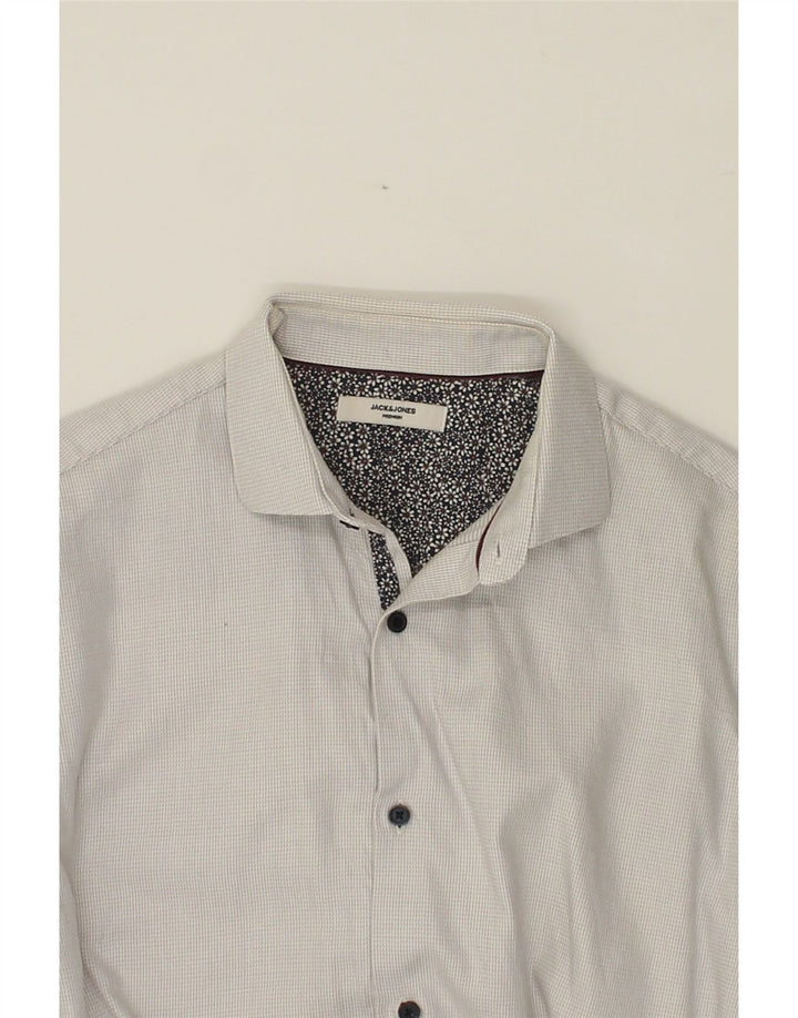 JACK & JONES Mens Shirt Small Grey Cotton Vintage Jack & Jones and Second-Hand Jack & Jones from Messina Hembry 
