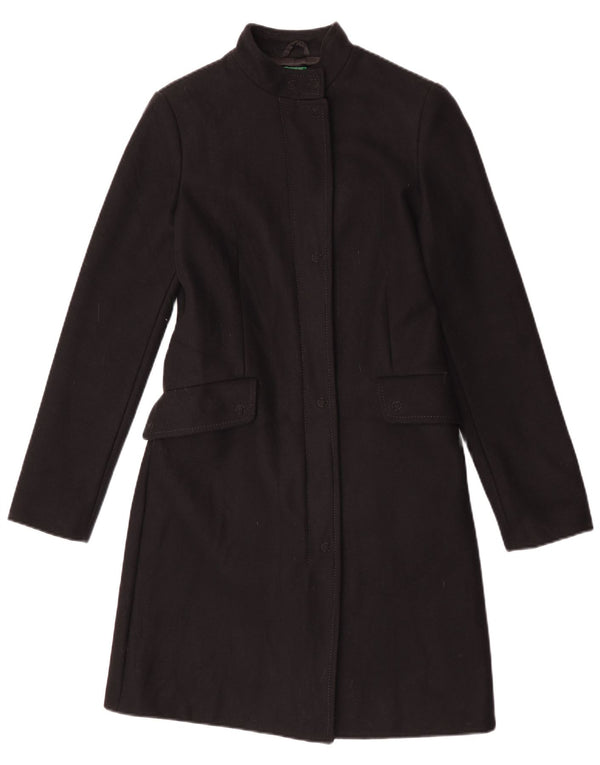 Cappotto Donna Benetton IT 42 Medio Nero Lana