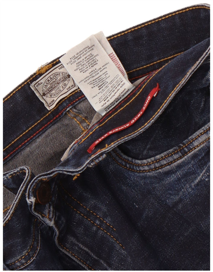 Jack & Jones Uomo Tim Slim Jeans W32 L36 Cotone Blu
