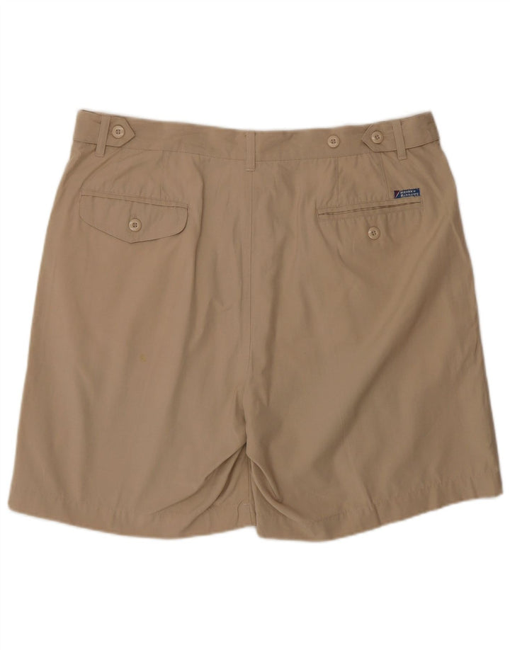 VINTAGE Mens Pegged Chino Shorts W34 Large Beige Cotton