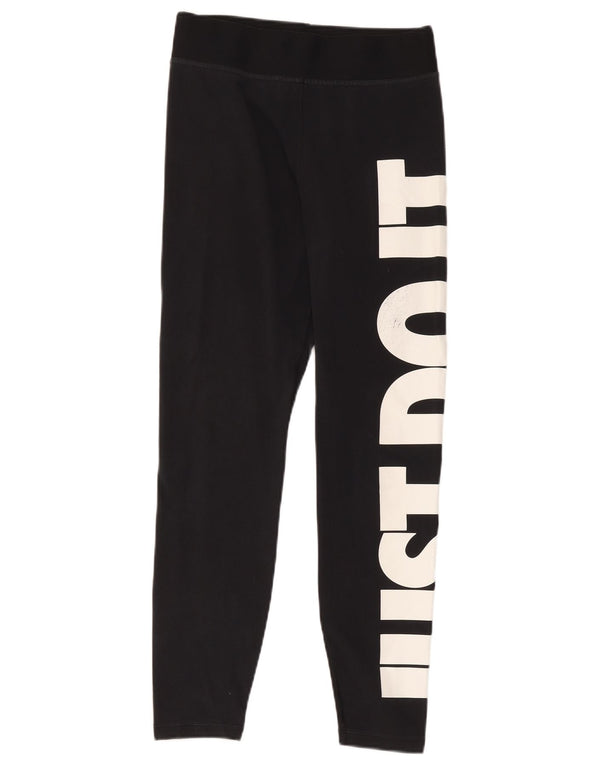 Leggings grafici da donna Nike UK 12 medio nero poliestere