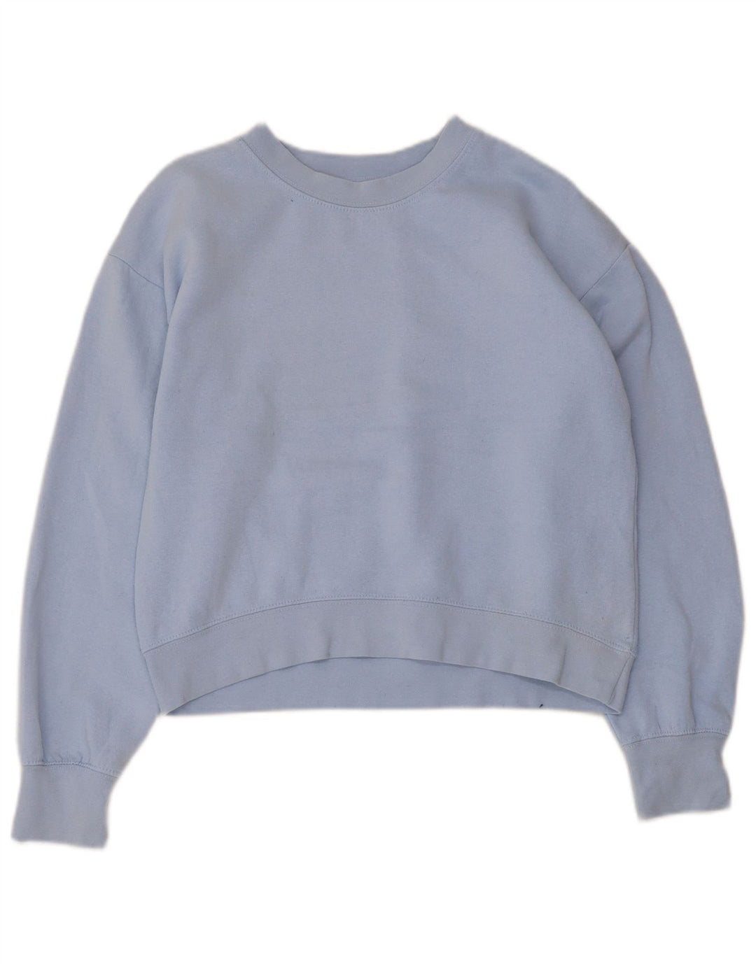 Felpa corta da donna Zara UK 10 piccola blu poliestere