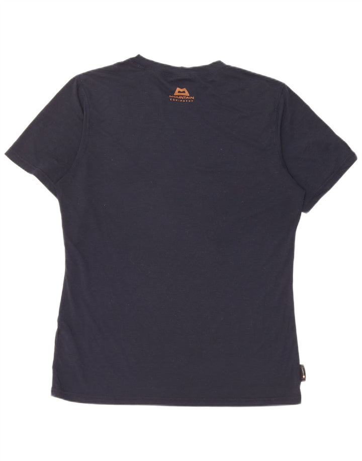 Mountain Equipment T-shirt grafica da uomo Top medio in poliestere blu navy