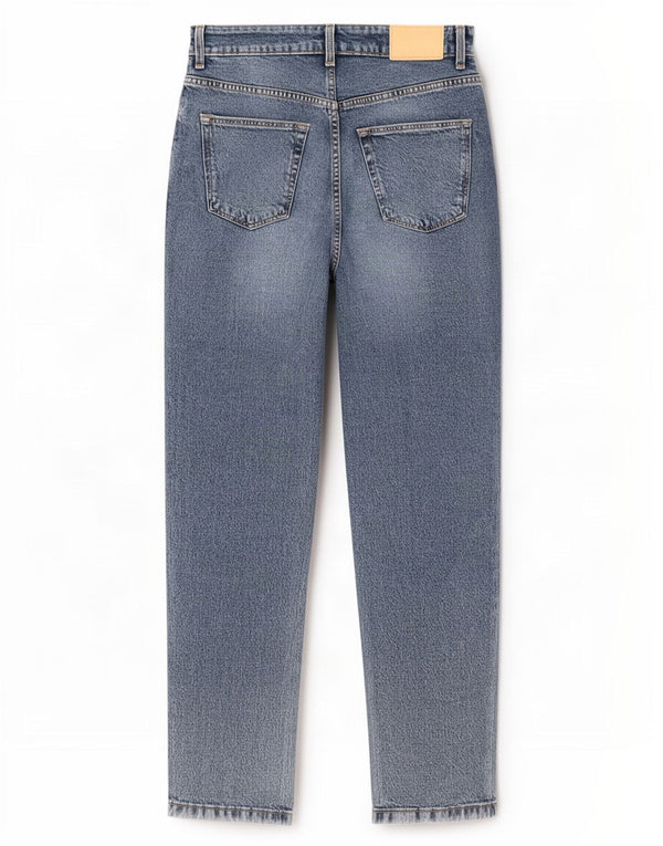 Jeans affusolati a vita alta da donna Zara EU 38 Small W28 L27 cotone blu