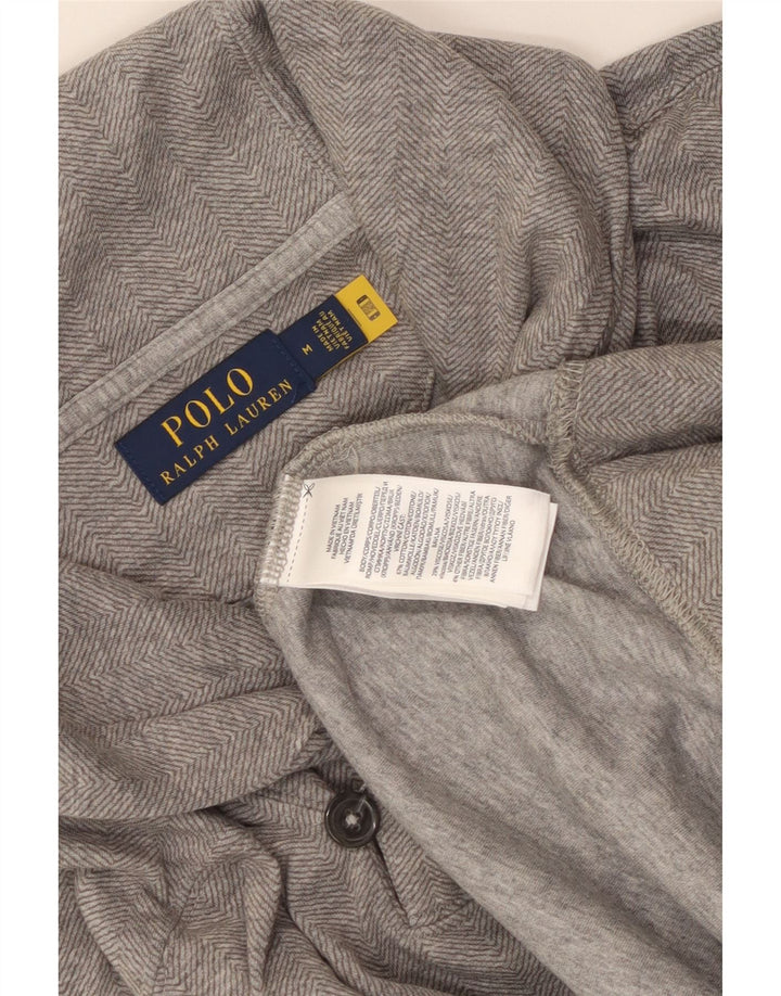 Polo Ralph Lauren Felpa da uomo con collo a scialle Maglione in cotone grigio medio