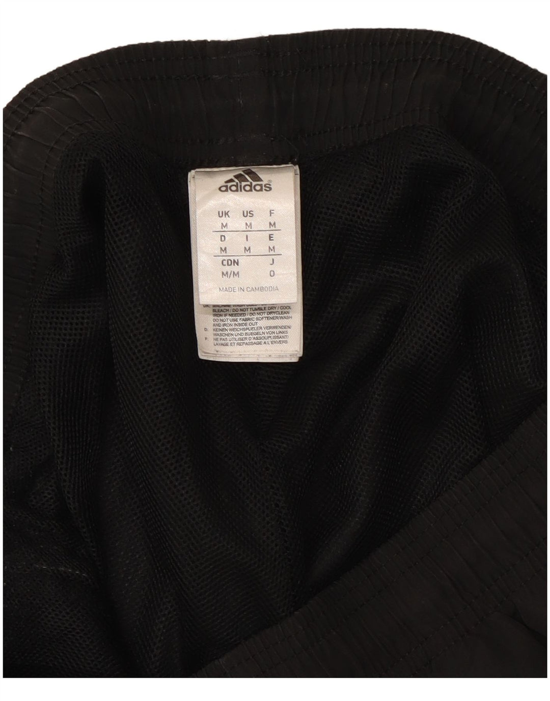 Pantaloncini sportivi da uomo Adidas medi neri in poliestere