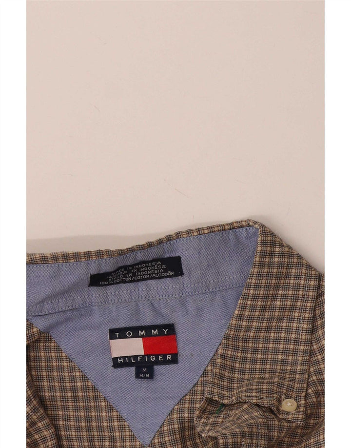 Camicia da uomo Tommy Hilfiger in cotone a quadri marrone medio