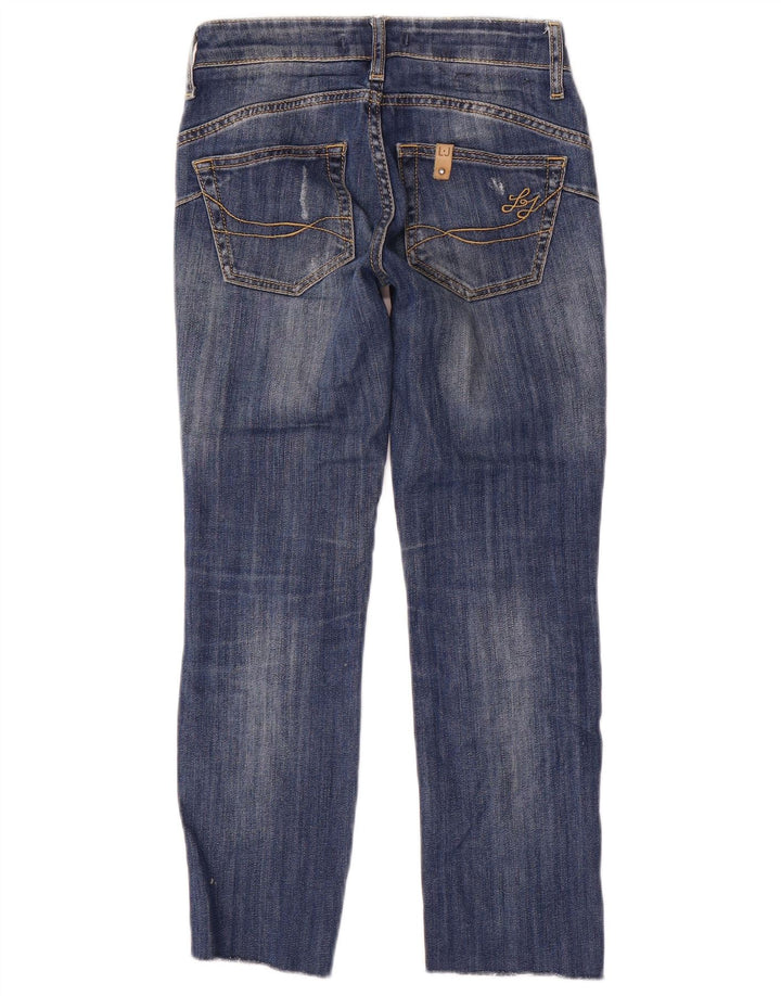 Jeans ritagliati effetto consumato da donna Liu Jo W24 L24 Blu