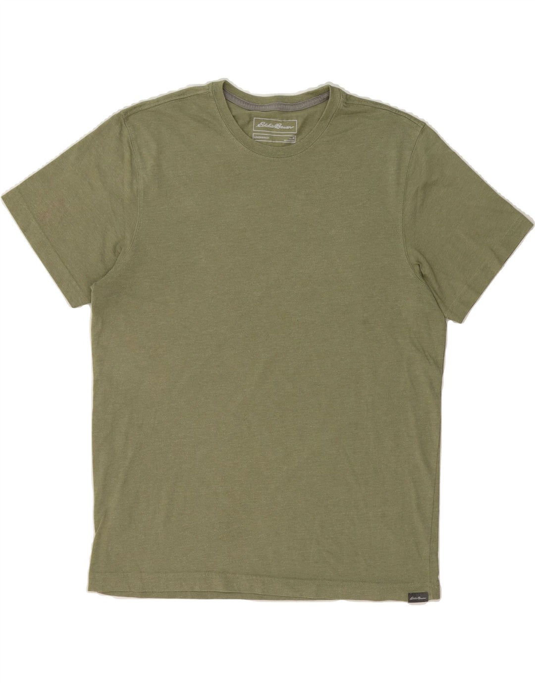 EDDIE BAUER Mens T-Shirt Top Medium Khaki Cotton Vintage Eddie Bauer and Second-Hand Eddie Bauer from Messina Hembry 