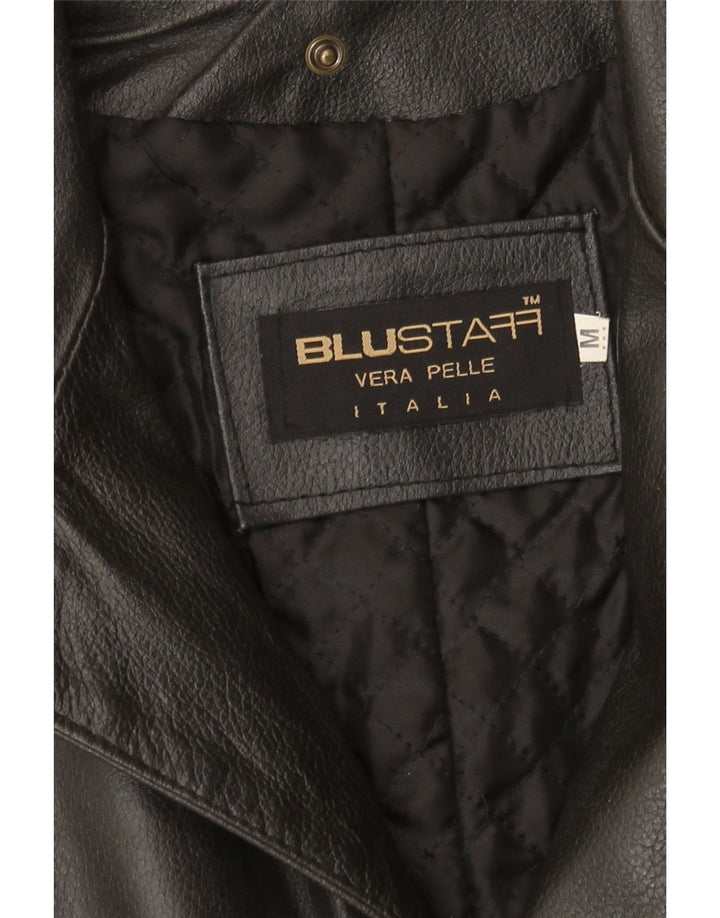 Cappotto in pelle da uomo Blustaff UK 38 Pelle nera media