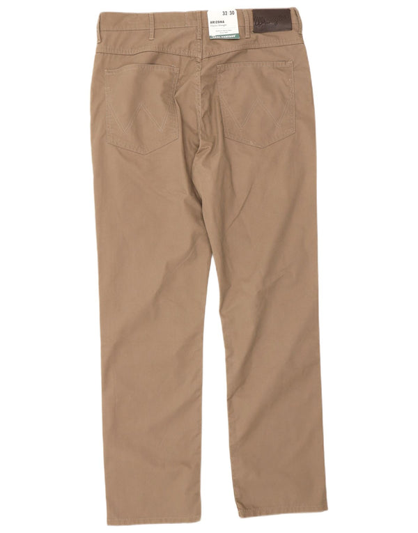 Pantaloni casual Wrangler Arizona Straight Classic Fit W32 L30 Cachi da uomo