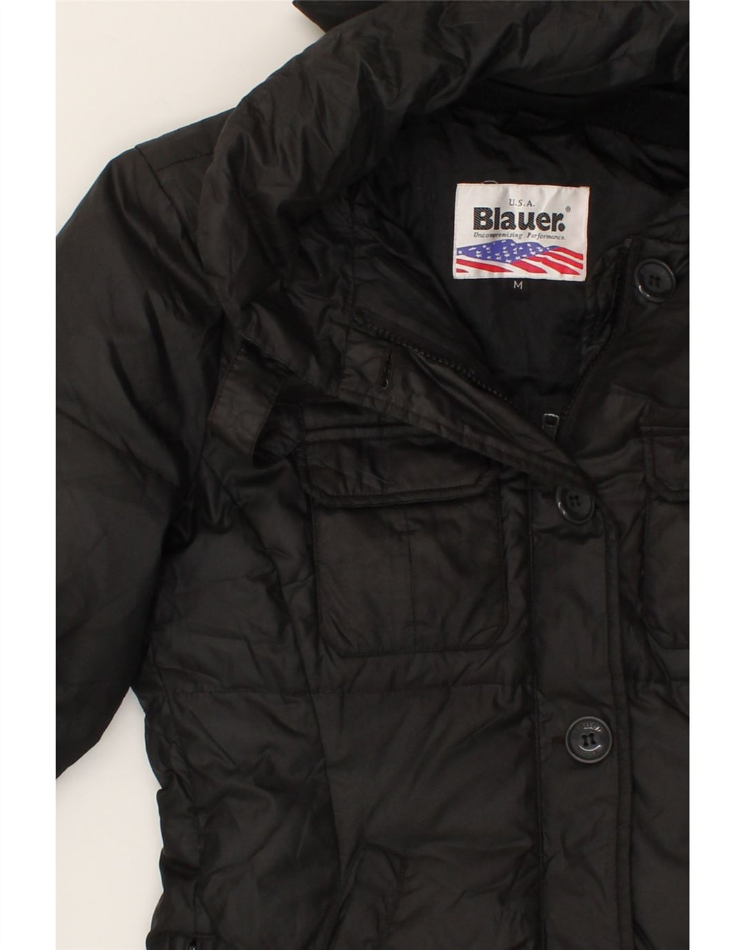 BLAUER Womens Padded Jacket UK 14 Medium Black Vintage Blauer and Second-Hand Blauer from Messina Hembry 