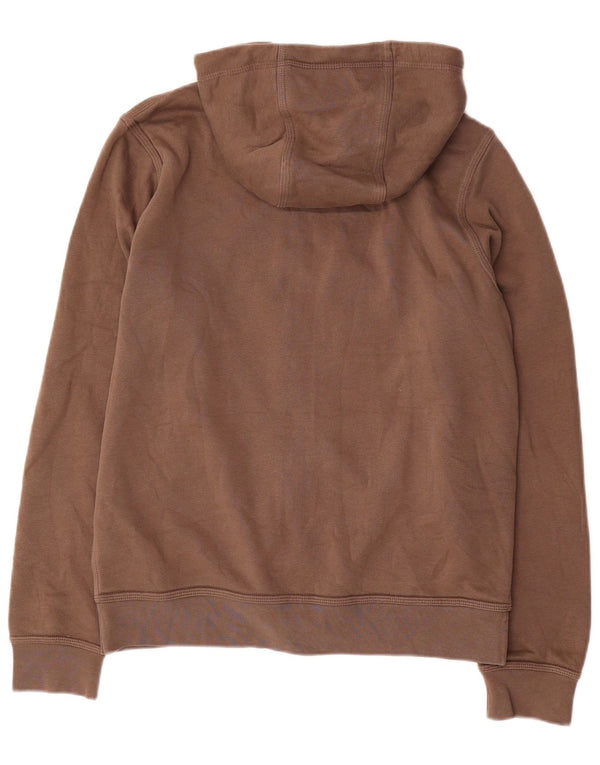 Felpa con cappuccio e zip Nike da uomo in cotone marrone medio