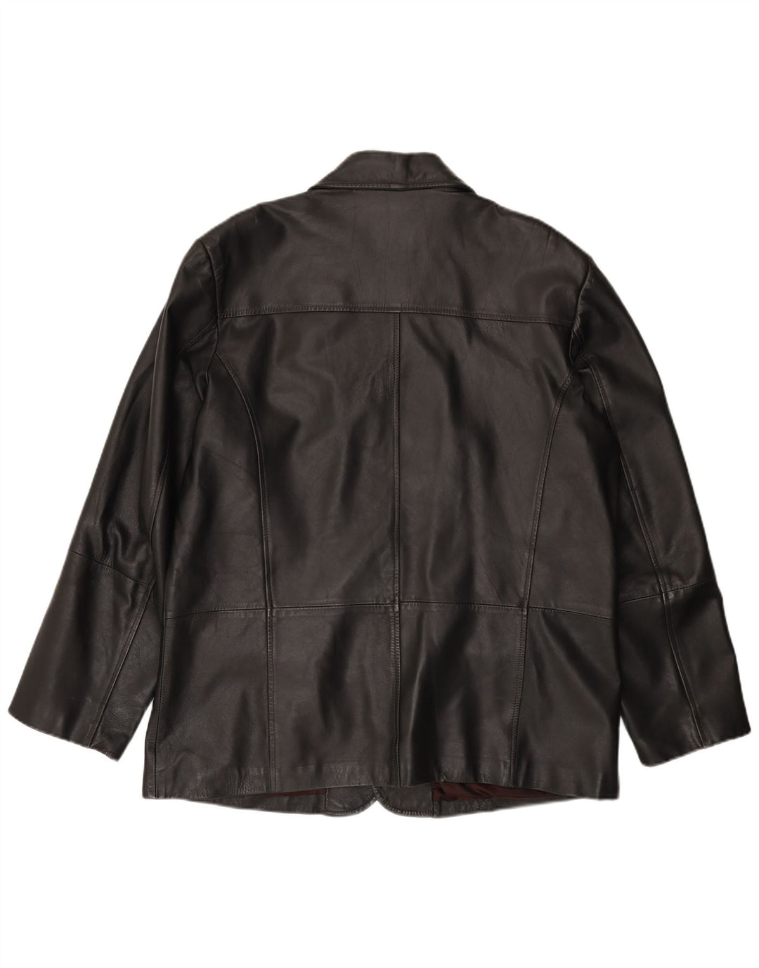 Giacca blazer in pelle da uomo a 4 bottoni CAPELLE UK 44 2XL Pelle nera