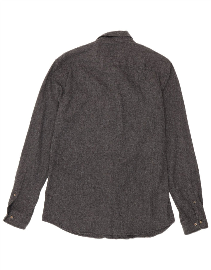 Camicia da uomo Jack & Jones in cotone grigio medio