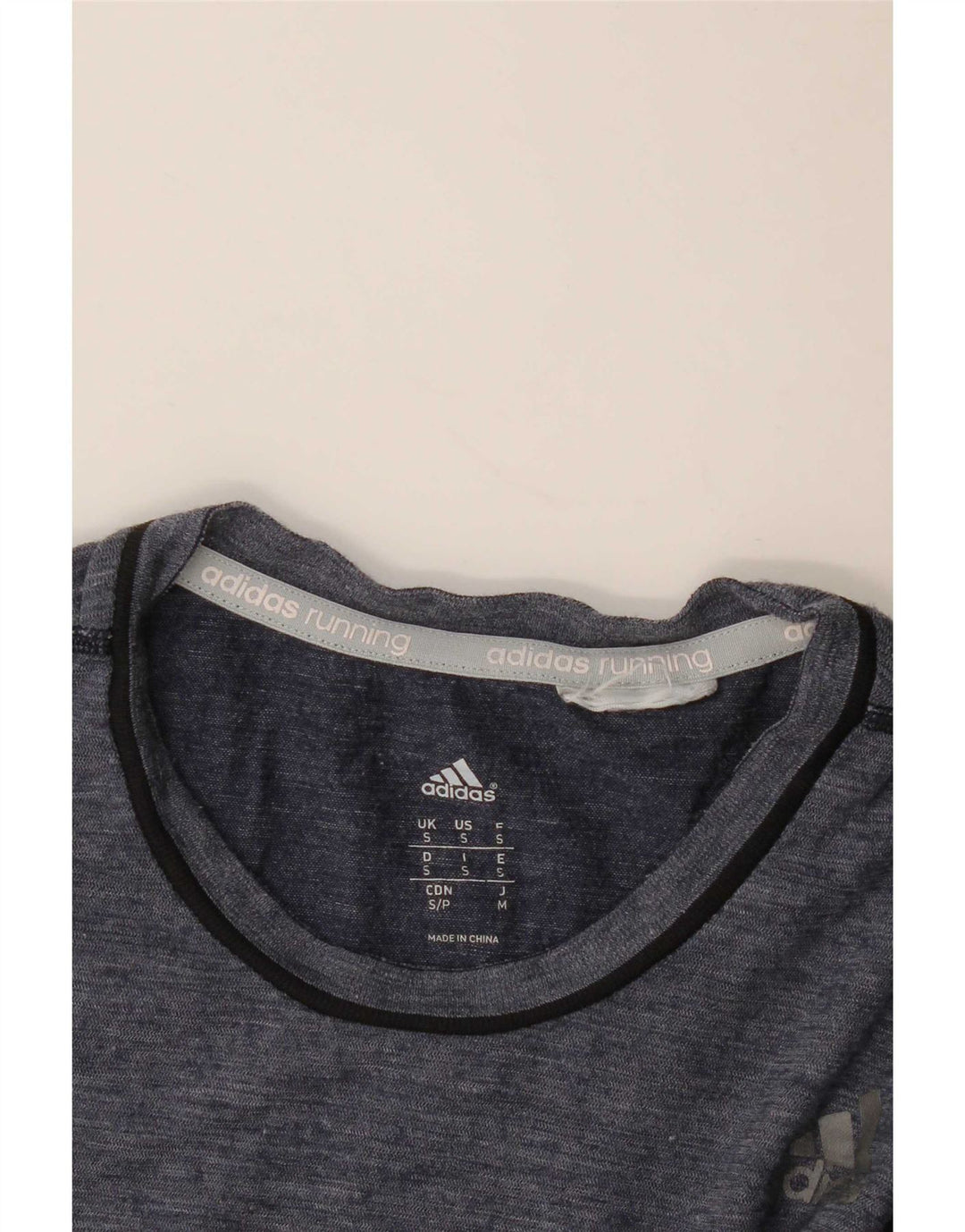 Maglietta da corsa da uomo Adidas Top piccola a righe blu navy