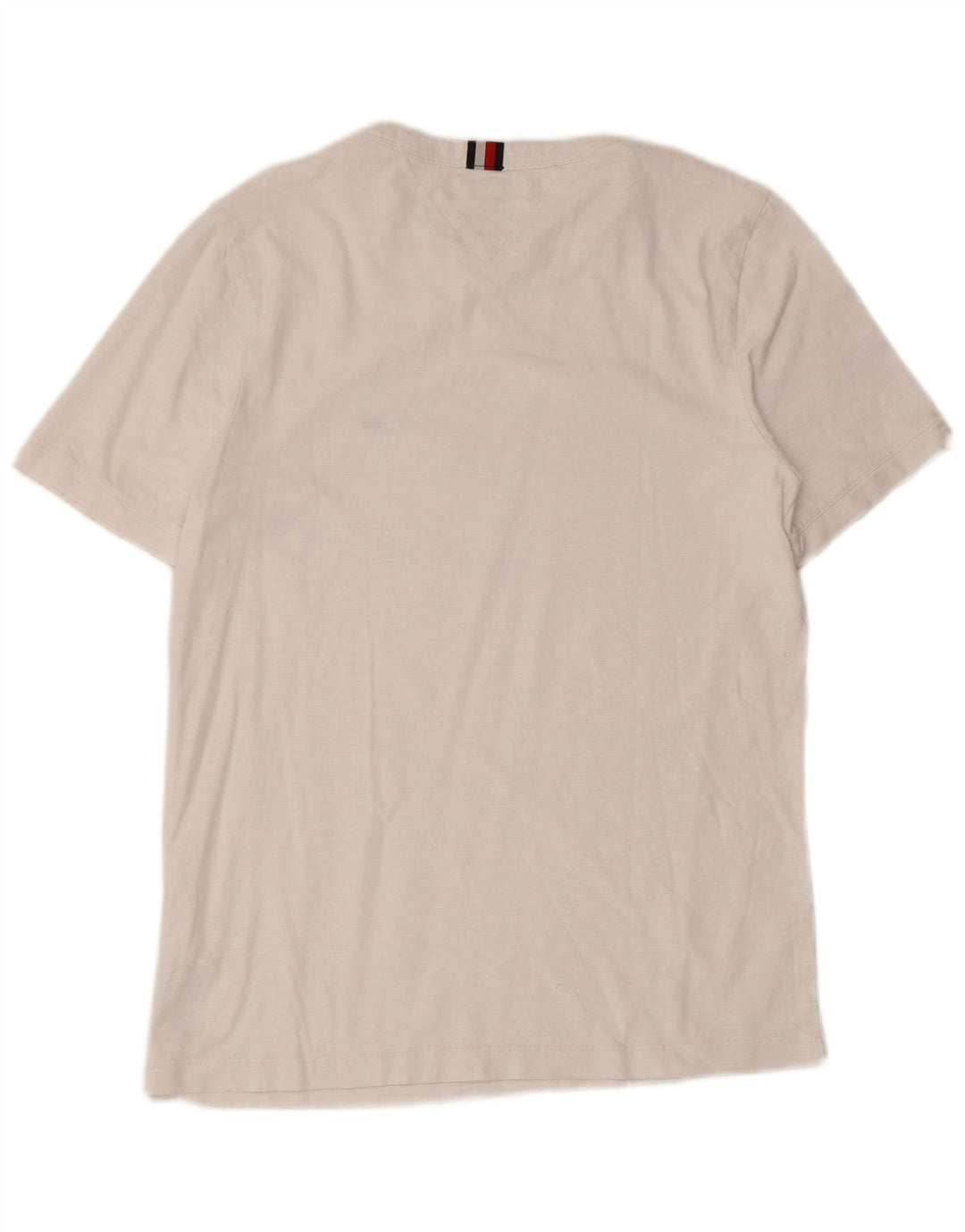 T-shirt da uomo Regular Fit Tommy Hilfiger Top Small in cotone bianco