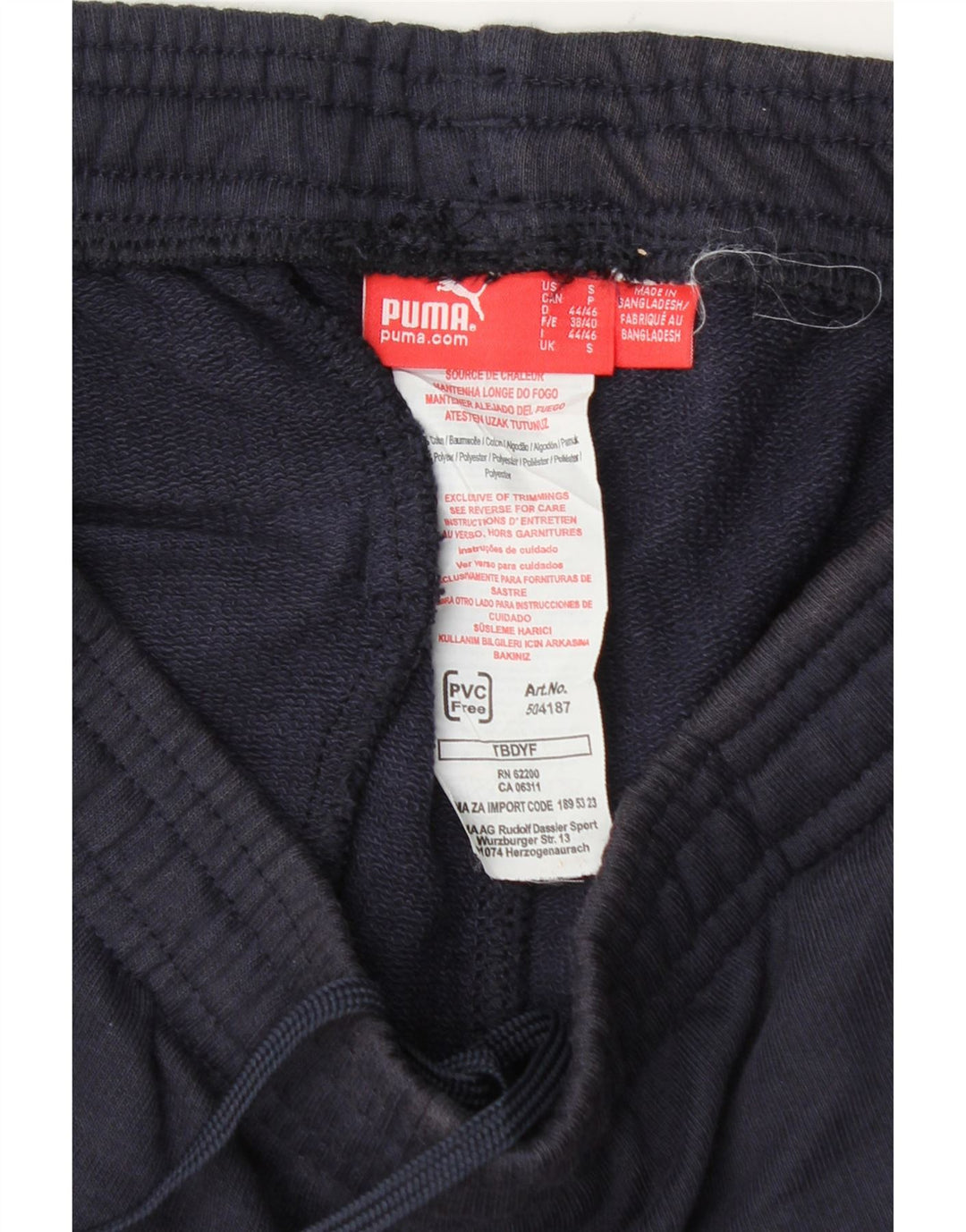 Pantaloni da tuta da uomo Puma Small in cotone color block blu navy