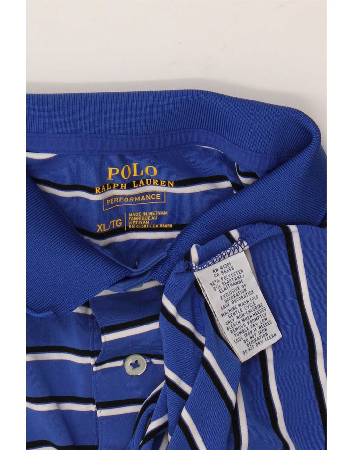 Polo Ralph Lauren Camicia da uomo XL Poliestere a righe blu