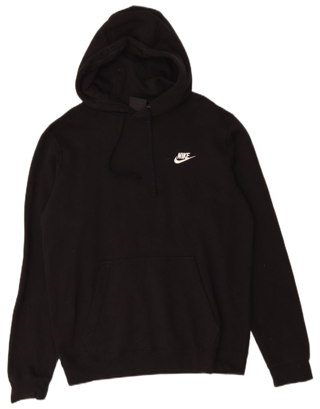 Felpa con cappuccio da uomo Nike, cotone medio nero