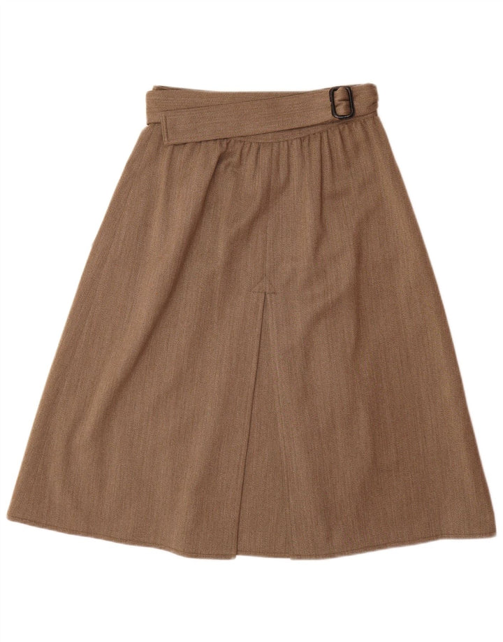 Gonna a trapezio da donna a vita alta Cadette IT 44 media W26 Beige Lana