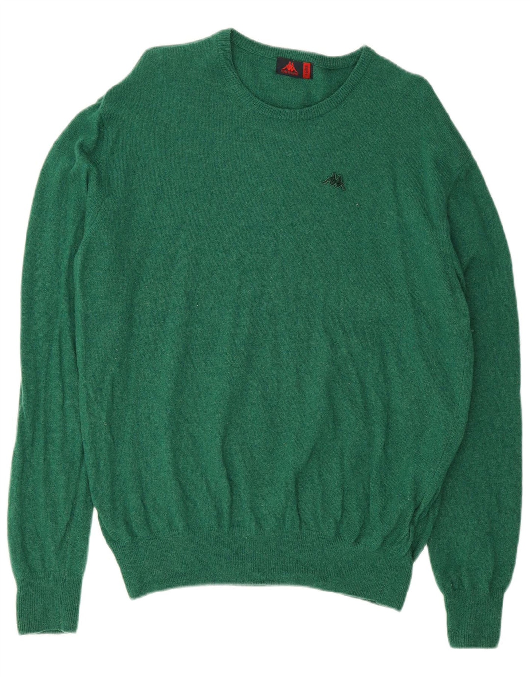 Maglione maglione girocollo da uomo Kappa XL verde lana d'agnello