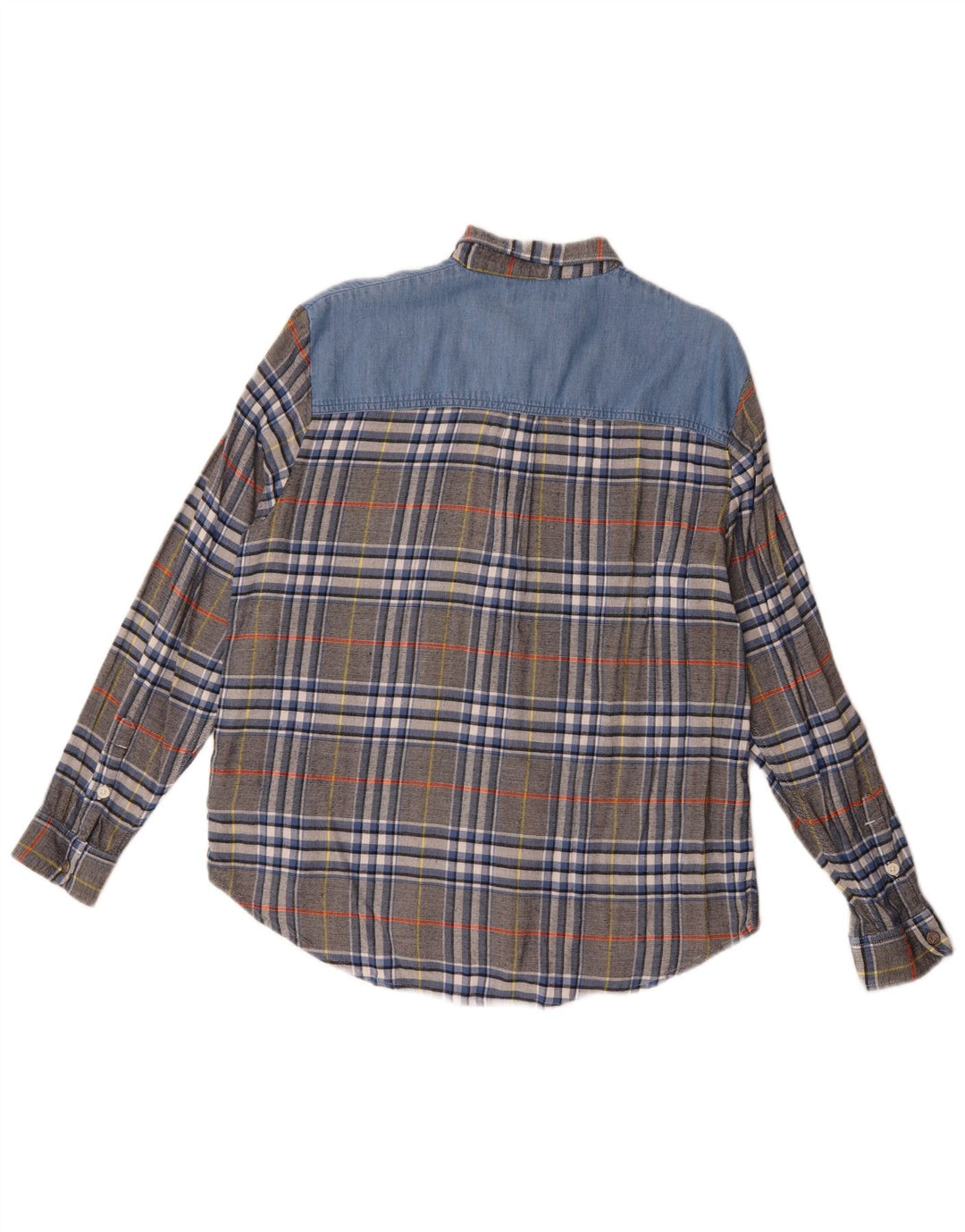 Camicia in flanella da donna Lee UK 16 Viscosa scozzese grande grigia