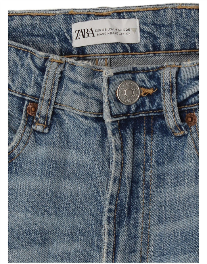 Jeans dritti da donna Zara EU 36 XS W26 L29 Blu
