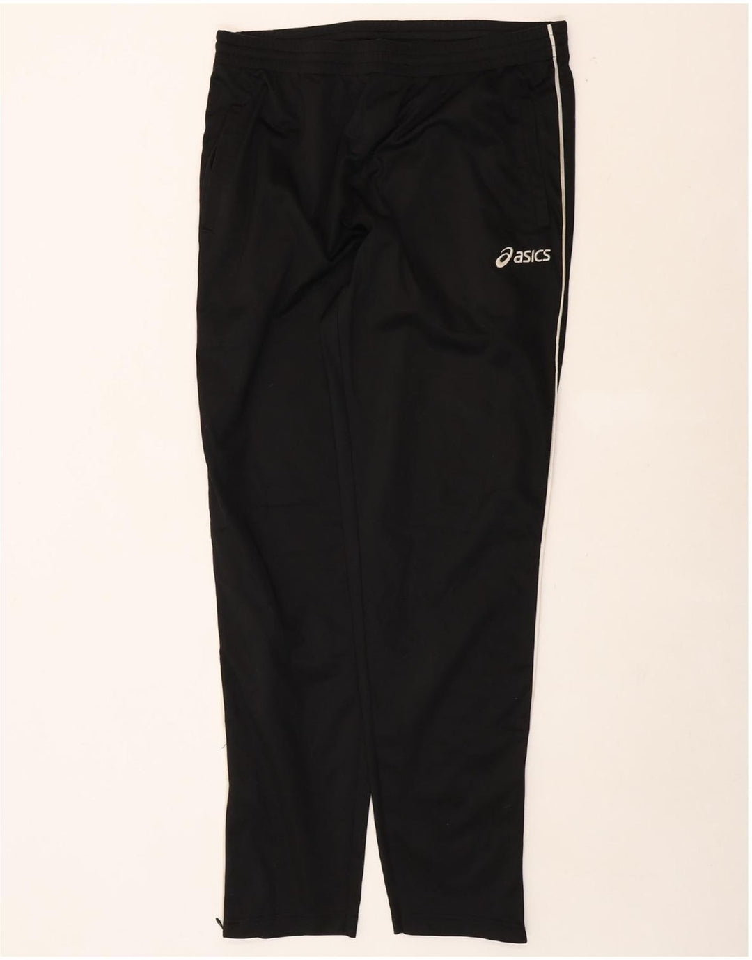 ASICS Mens Tracksuit Trousers 2XL Black Polyester Vintage Asics and Second-Hand Asics from Messina Hembry 