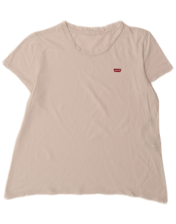 T-shirt da donna Levi's Top UK 14 cotone bianco medio