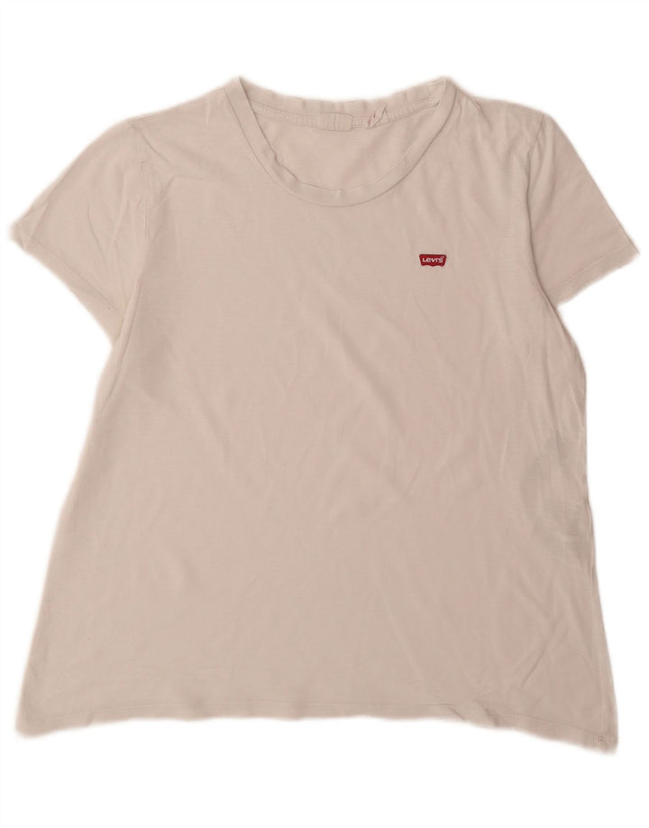 T-shirt da donna Levi's Top UK 14 cotone bianco medio