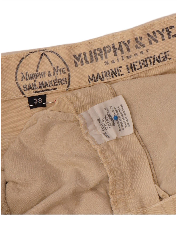 Pantaloncini chino da uomo Murphy & Nye Sailmakers W38 XL in cotone beige
