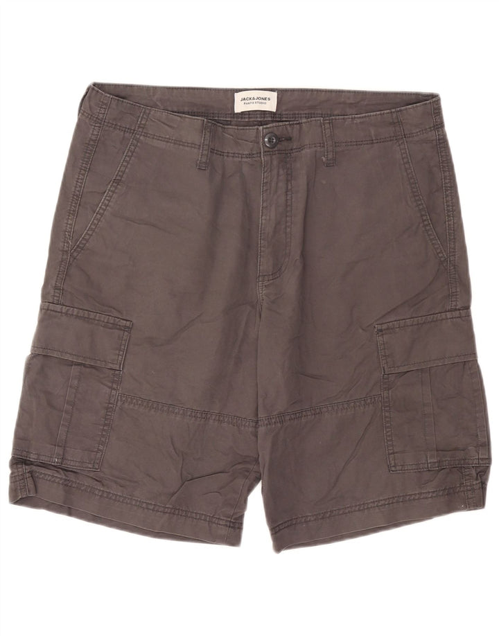 Pantaloncini cargo da uomo Jack & Jones grandi W36 in cotone grigio