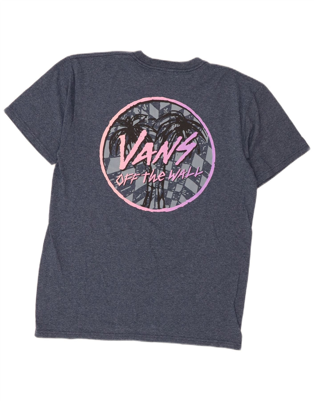 T-shirt grafica da uomo Vans Top blu medio chiazzato