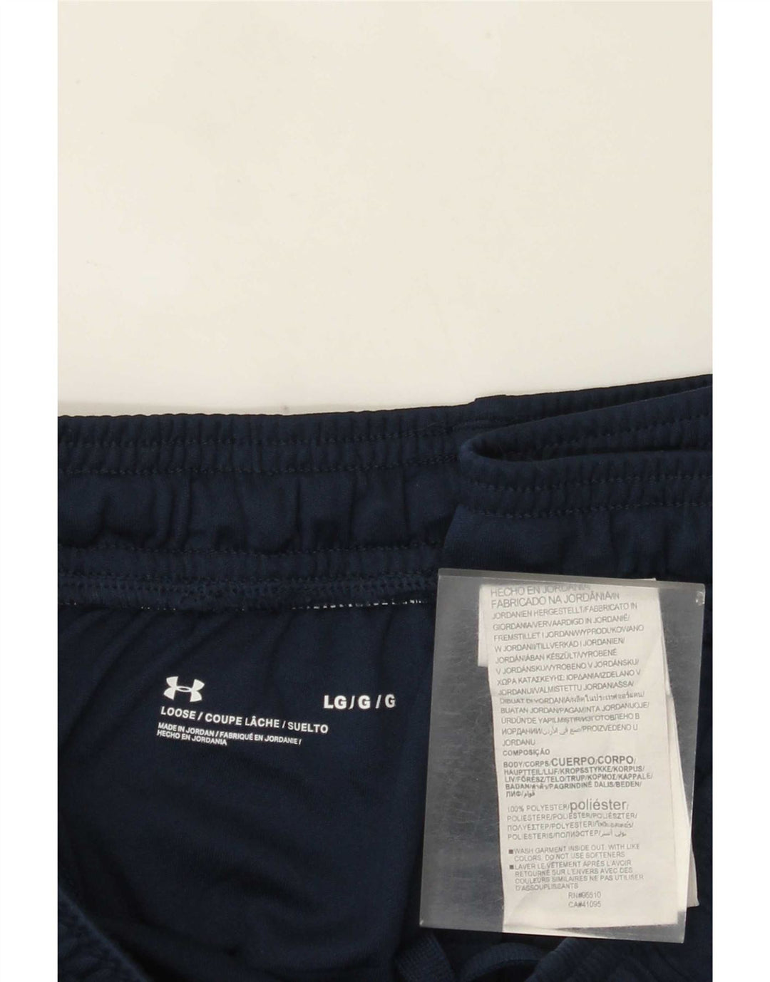Under Armour Pantaloncini sportivi grafici da uomo di grandi dimensioni in poliestere blu navy