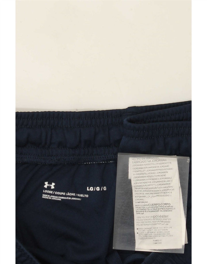 Under Armour Pantaloncini sportivi grafici da uomo di grandi dimensioni in poliestere blu navy