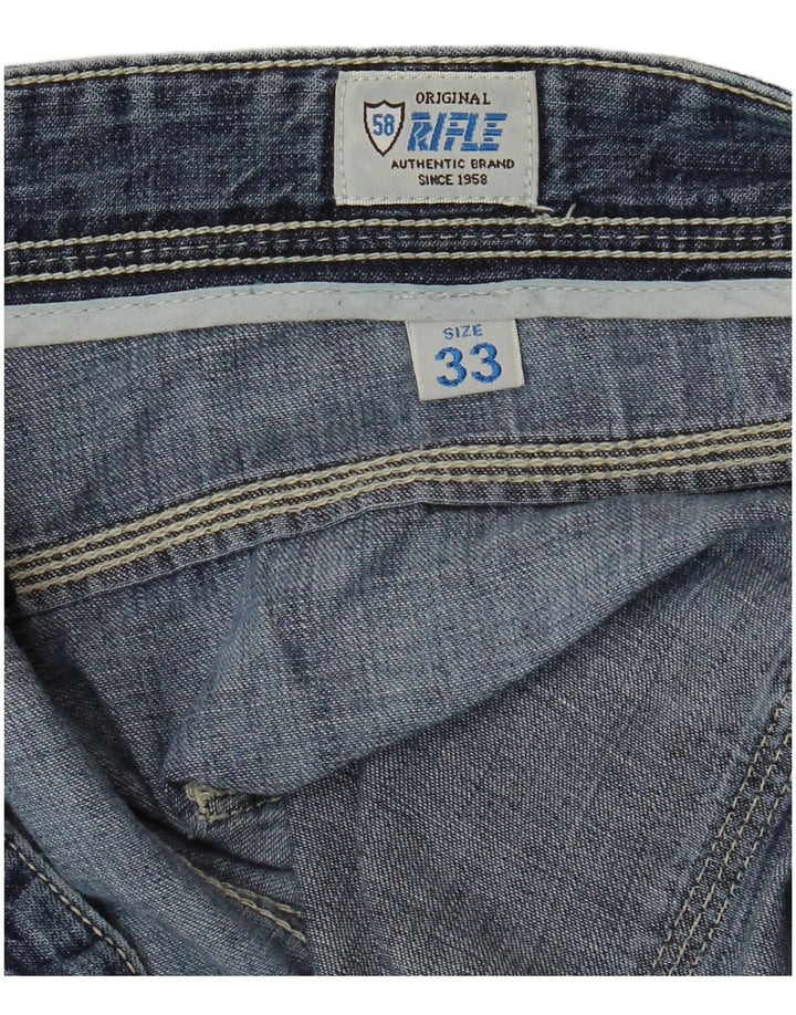 Pantaloncini di jeans da uomo RIFLE W33 Blu medio