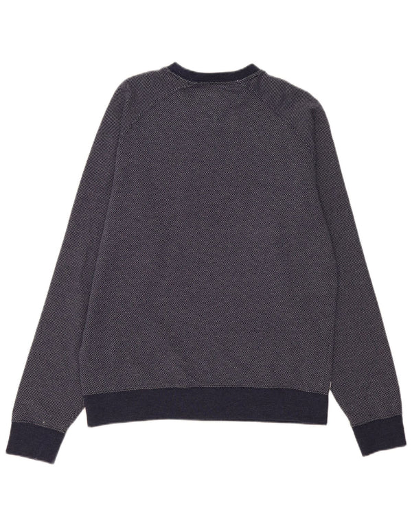 Tommy Hilfiger Uomo Felpa Maglione Medio Blu Navy Cotone