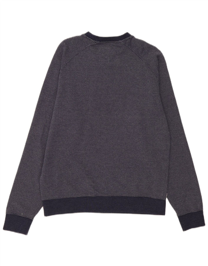 Tommy Hilfiger Uomo Felpa Maglione Medio Blu Navy Cotone