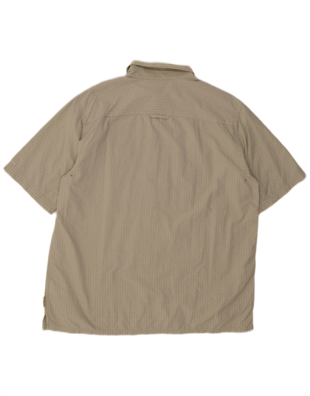 COLUMBIA Camicia a maniche corte in titanio da uomo XL Nylon verde a quadri