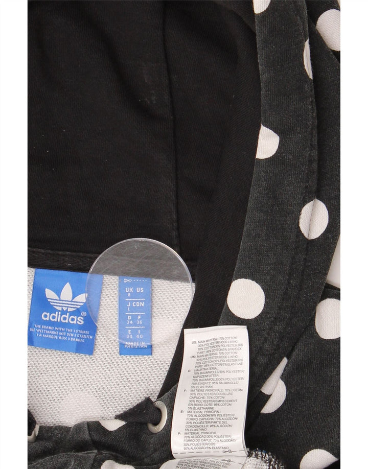 Maglione con cappuccio oversize grafico da donna ADIDAS UK 8 piccolo pois nero