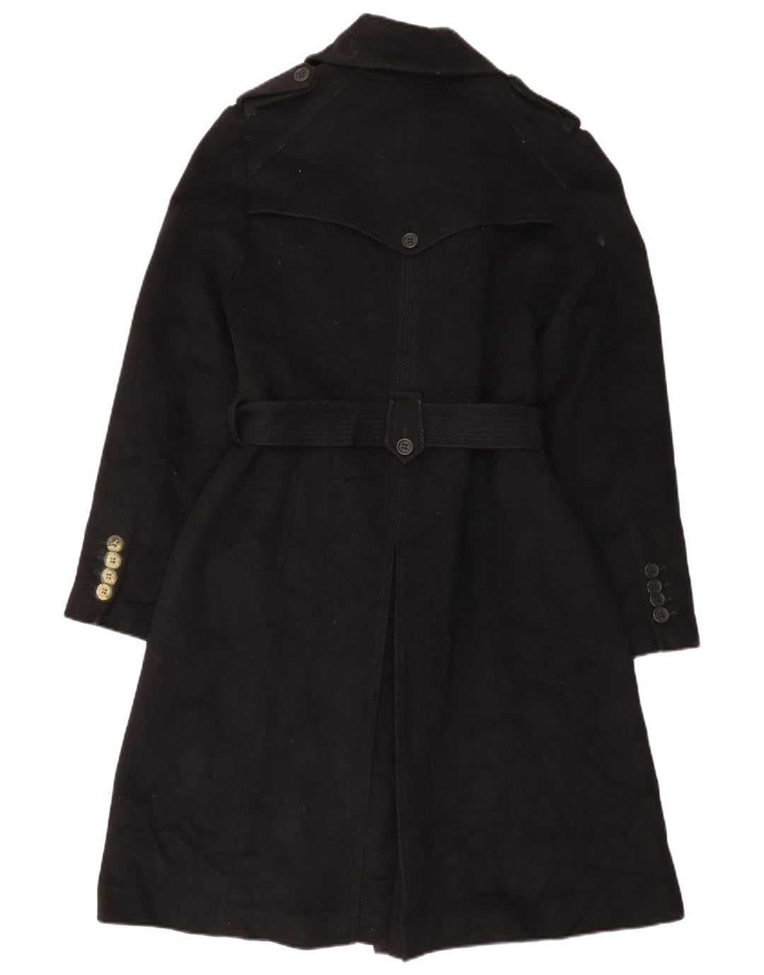 Trench da donna Karen Millen UK 14 Lana d'agnello nera grande