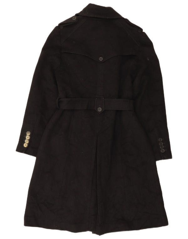 Trench da donna Karen Millen UK 14 Lana d'agnello nera grande