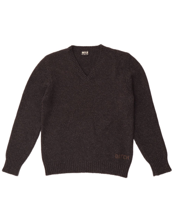 Maglione da donna con scollo a V Datch UK 18 XL poliestere grigio