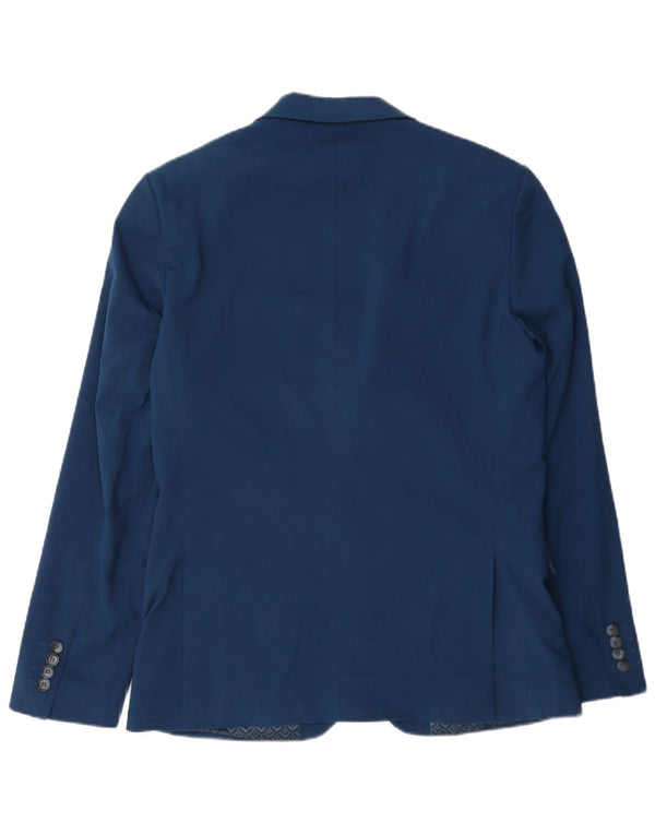 Giacca blazer a 2 bottoni da uomo Marks & Spencer UK 38 poliestere blu medio