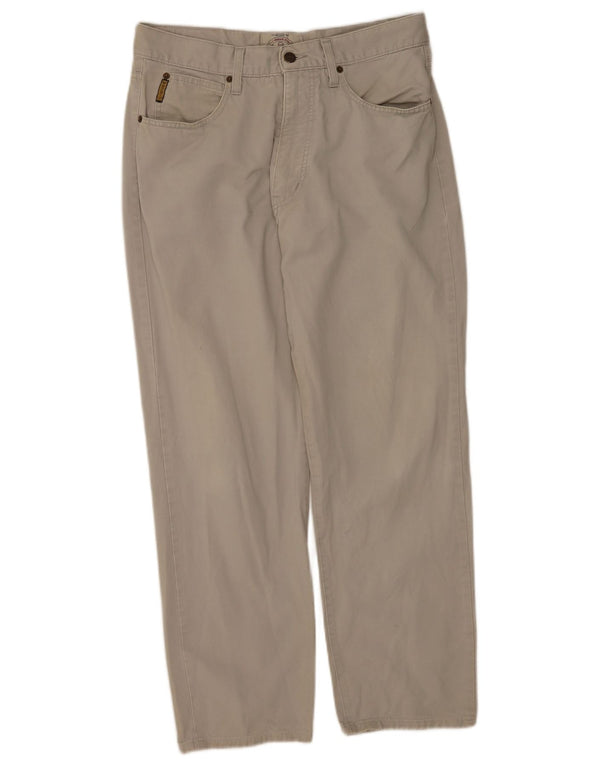 Pantaloni casual dritti da uomo Armani W34 L30 in cotone grigio