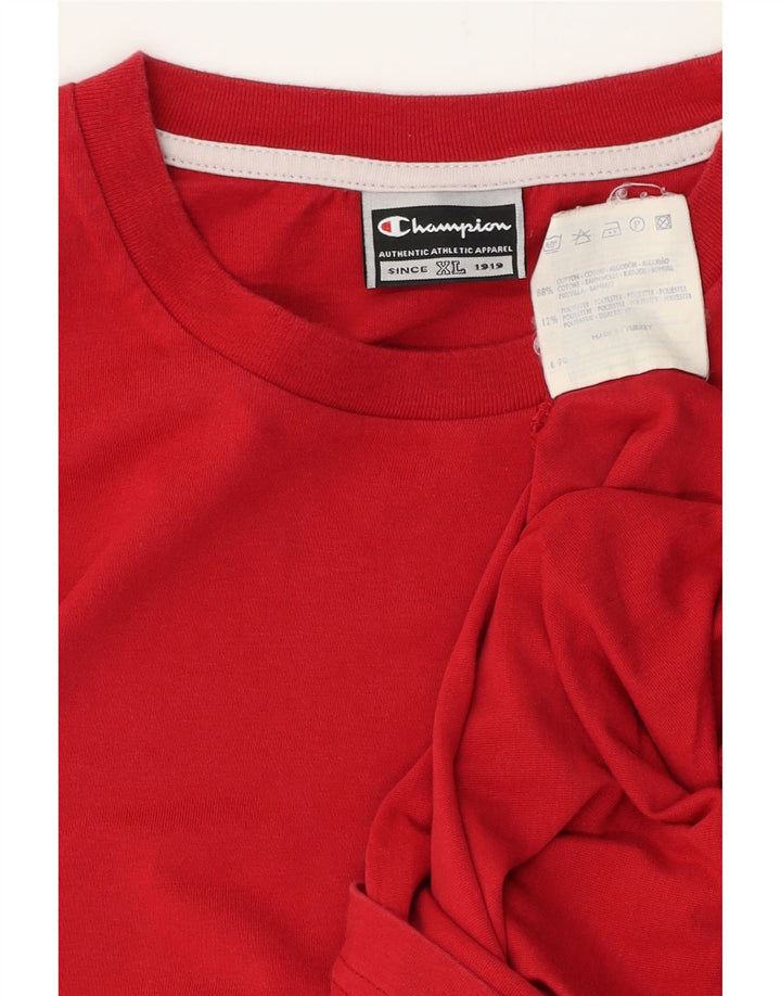 T-shirt da uomo CHAMPION Top XL in cotone rosso