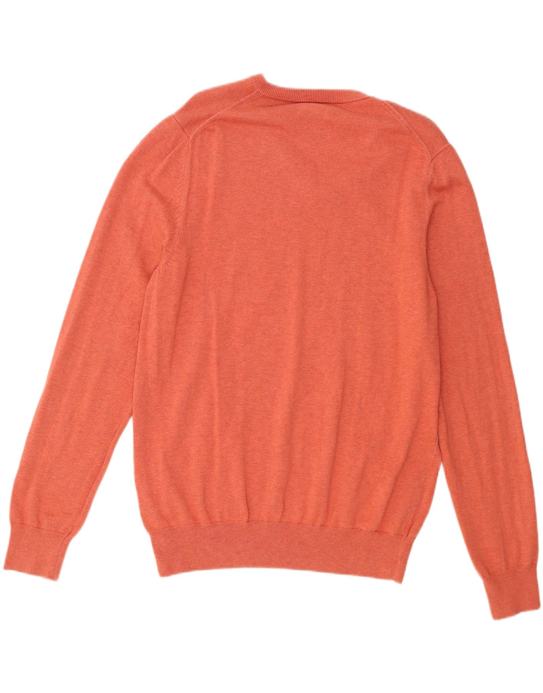 Maglione da uomo con scollo a V Marks & Spencer grande in cotone arancione