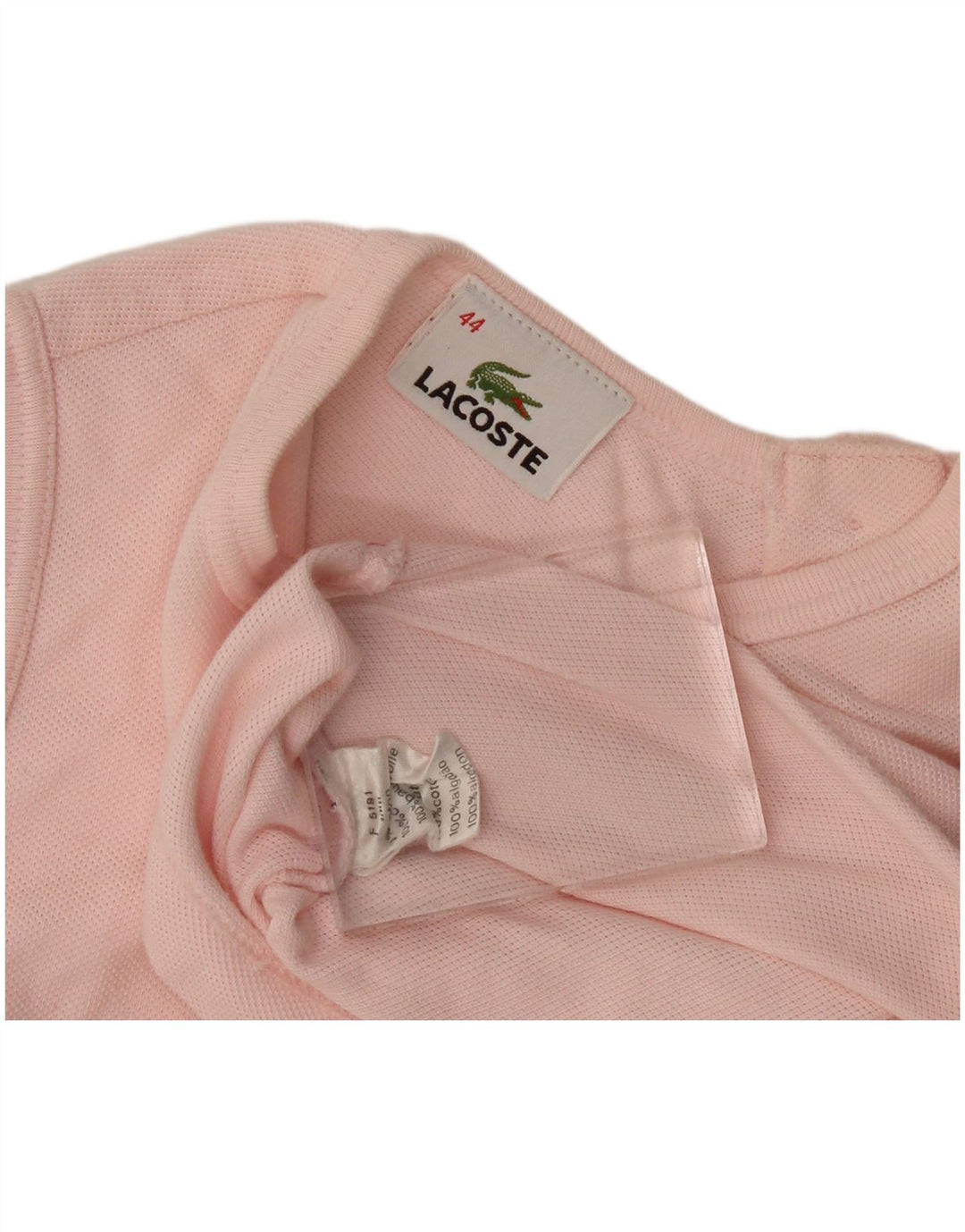 Canotta corta da donna Lacoste taglia 44 grande in cotone rosa